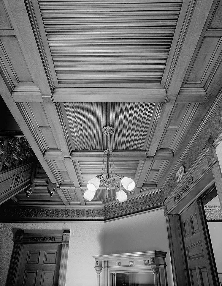 George Schleier Mansion, Denver Colorado DETAIL OF CEILING IN FIRST FLOOR HALLWAY 