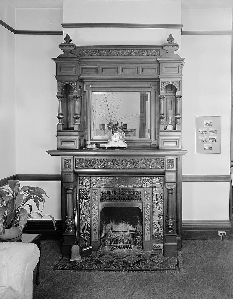 George Schleier Mansion, Denver Colorado DETAIL OF FIRST PARLOR FIREPLACE, FIRST FLOOR