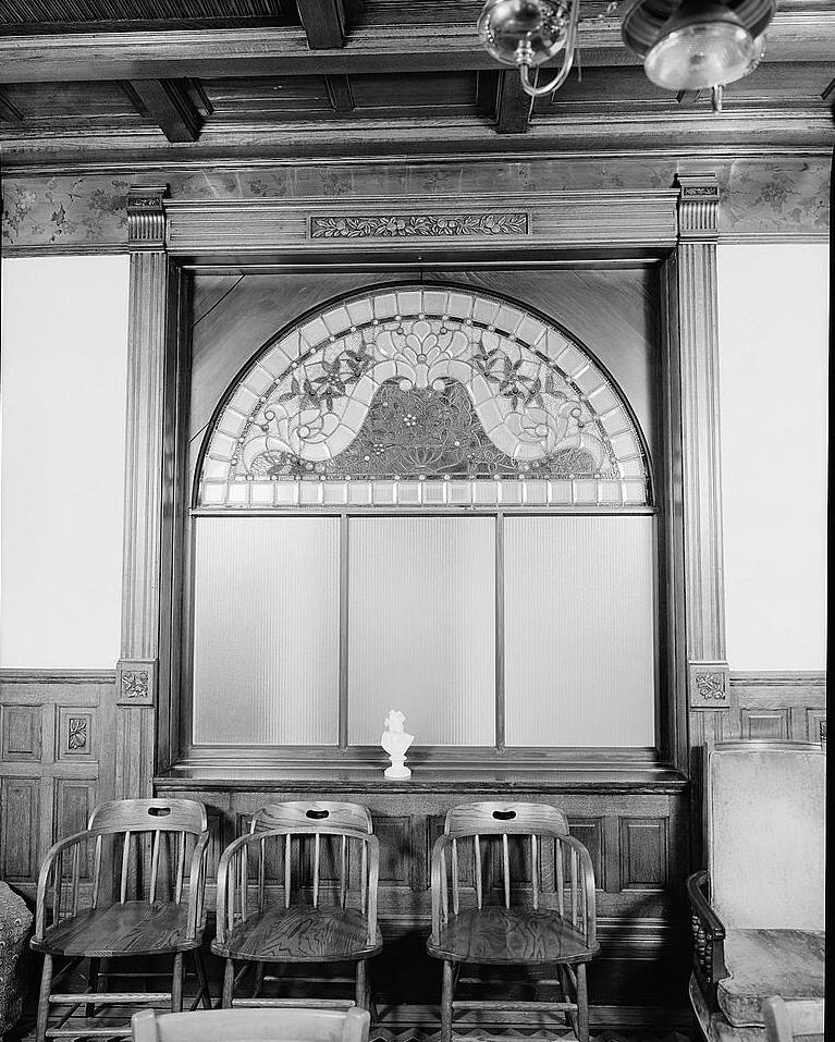George Schleier Mansion, Denver Colorado DETAIL OF DINING ROOM STAINED GLASS WINDOW