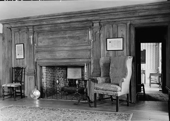 Bush-Holley House, Cos Cob Connecticut 1963 NORTH WALL - SOUTHEAST CORNER ROOM, FIRST FLOOR, MAIN SECTION