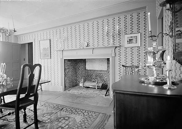 Bush-Holley House, Cos Cob Connecticut 1963 SOUTH WALL - NORTHEAST CORNER ROOM, FIRST FLOOR, MAIN SECTION