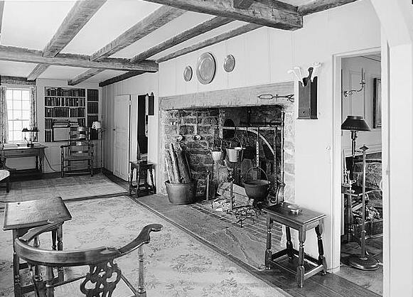Stephen Tyng Mather House, Darien Connecticut 1964 LIVING ROOM (ORIGINALLY KITCHEN) LOOKING EAST