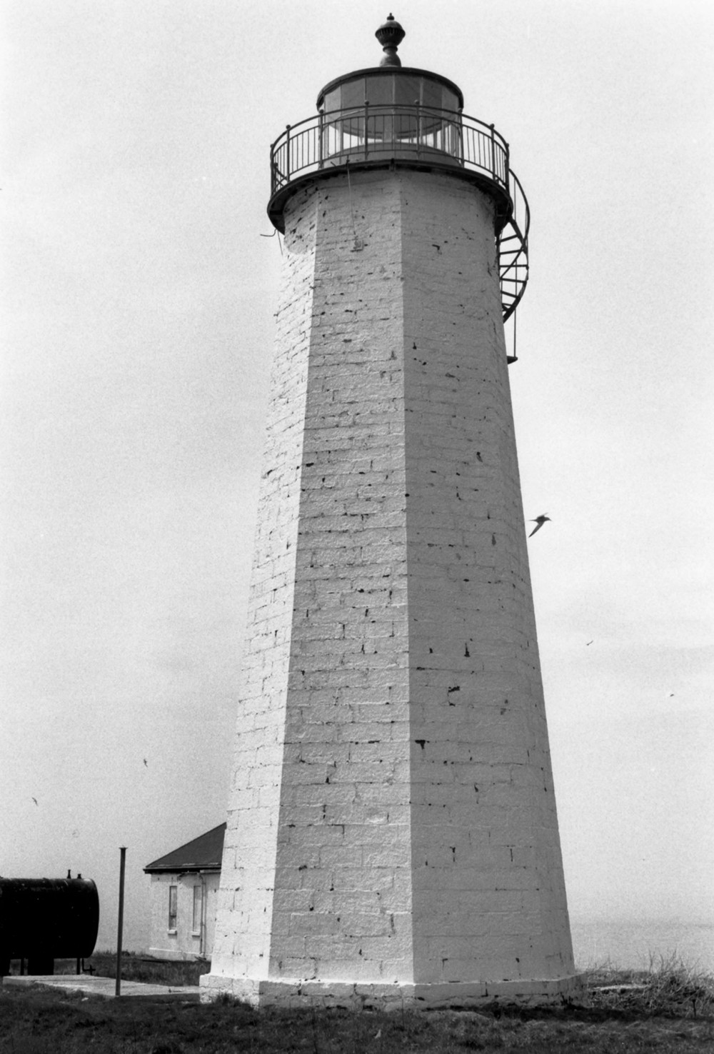 Falkner's Island Lighthouse, Falkner Island Connecticut Lighthouse, camera facing southeast (1989)