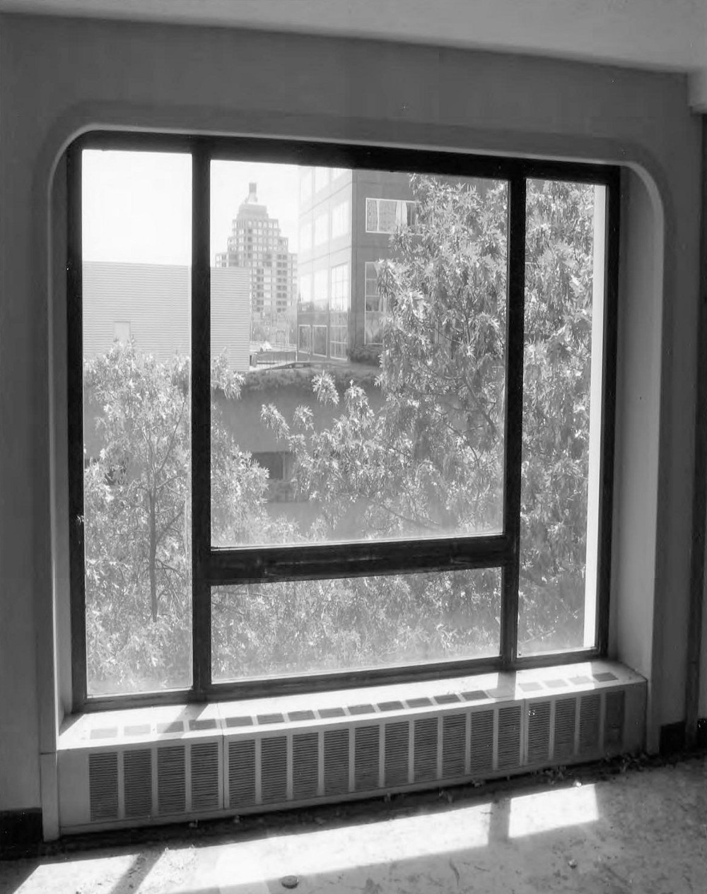 Hotel America - Spectra Boutique Apartments, Hartford Connecticut Interior of typical guest room, showing window details (2011)