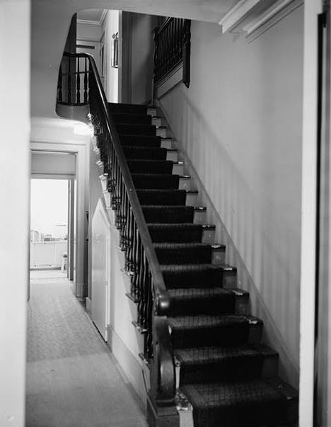 James Dwight Dana House, New Haven Connecticut 1967 FRONT STAIRCASE