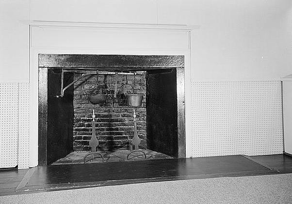 William Pinto (Eli Whitney) House, New Haven Connecticut 1964 SOUTHEAST ROOM KITCHEN FIREPLACE, CRANE