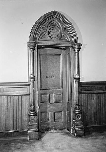New Haven City Hall and Courthouse, New Haven Connecticut 1964 DOOR IN UPPER HALL, CITY HALL