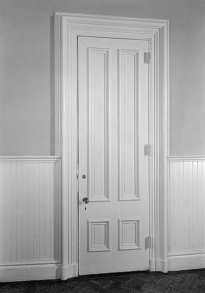 John M. Davies House, New Haven Connecticut 1964 DETAIL: DOOR, SECOND FLOOR, NORTHWEST CENTER ROOM 
