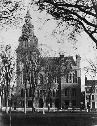 New Haven City Hall and Courthouse, New Haven Connecticut prior to 1867 WEST ELEVATION, CITY HALL