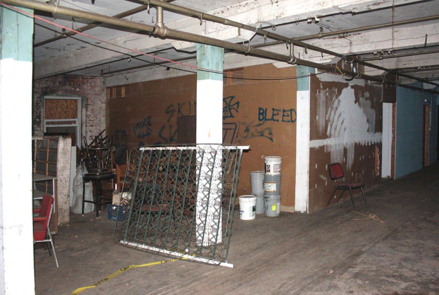 New Haven Clock Company Factory, New Haven Connecticut Interior, showing wood sash in place (not typical most windows are missing), Building No.   21 (2016)