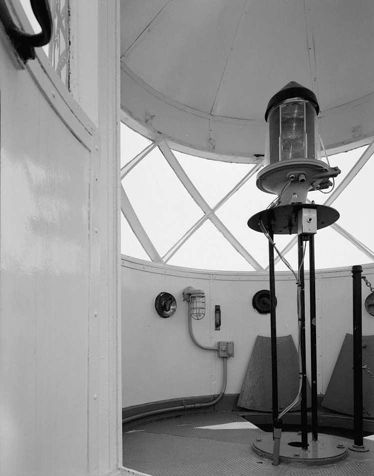 New London Ledge Lighthouse, New London Connecticut 1997 Detail, lantern interior, looking southwest