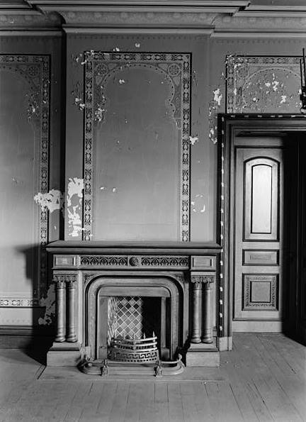 Lockwood-Mathews Mansion, Norwalk Connecticut 1961 MANTELPIECE AND DOORWAY IN THE SOUTH CENTER CHAMBER OF THE SECOND FLOOR