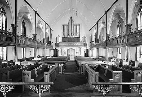 Trinity Church, Southport Connecticut 1968 GENERAL VIEW OF ORGAN AND CHOIR BALCONY