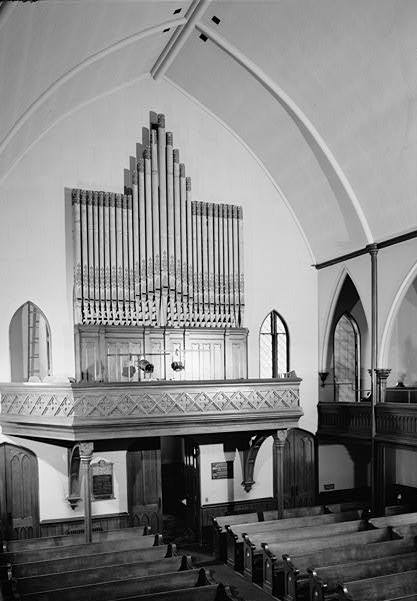 Trinity Church, Southport Connecticut 1966 DETAIL OF NORTHEAST BALCONY