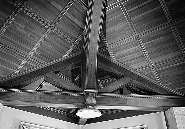 Pequot Library, Southport Connecticut 1966 DETAIL OF AUDITORIUM CEILING STRUCTURAL SYSTEM
