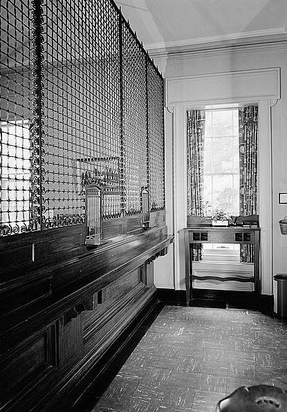 Southport Savings Bank, Southport Connecticut 1966 GENERAL VIEW, REAR OF CAGE