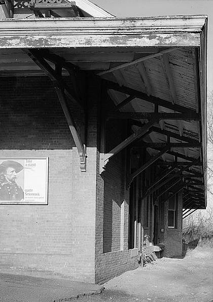 New York, New Haven & Hartford Railroad Eastbound Passenger Station, Southport Connecticut 1966 DETAIL OF PENT ROOF BRACKETS