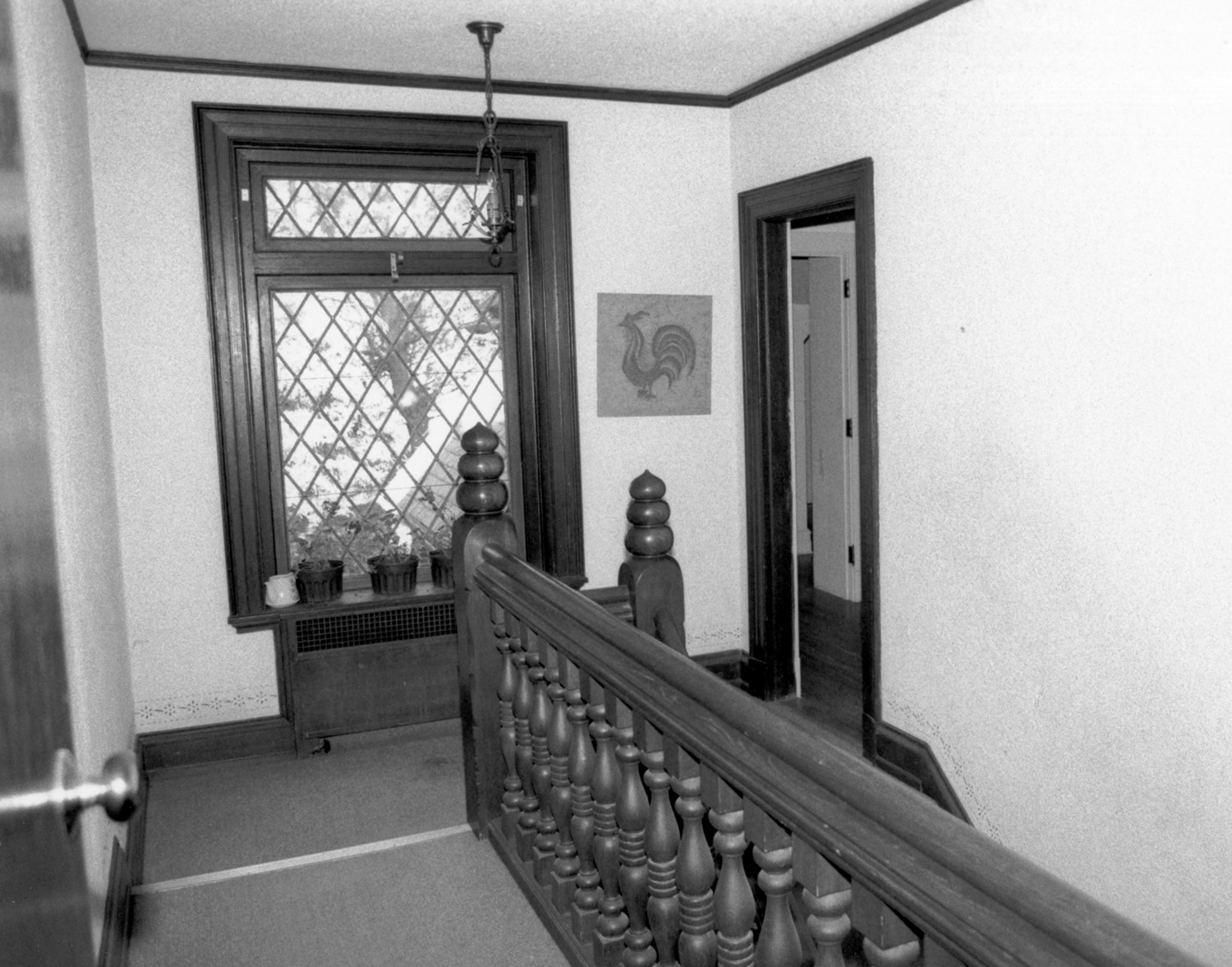 Seaside Sanatorium, Waterford Connecticut Superintendent's House, interior upstairs hall (1994)