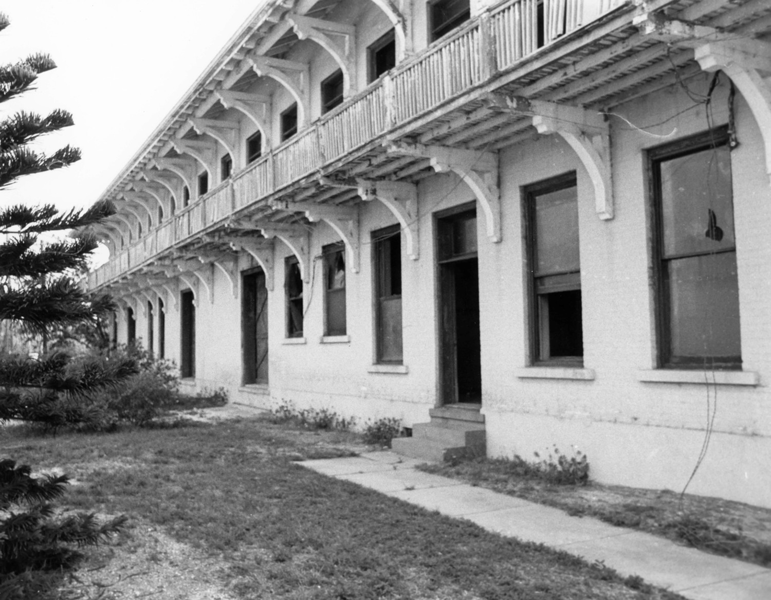 Charlotte Harbor and Northern Railway Depot, Boca Grande Florida West facade (1977)