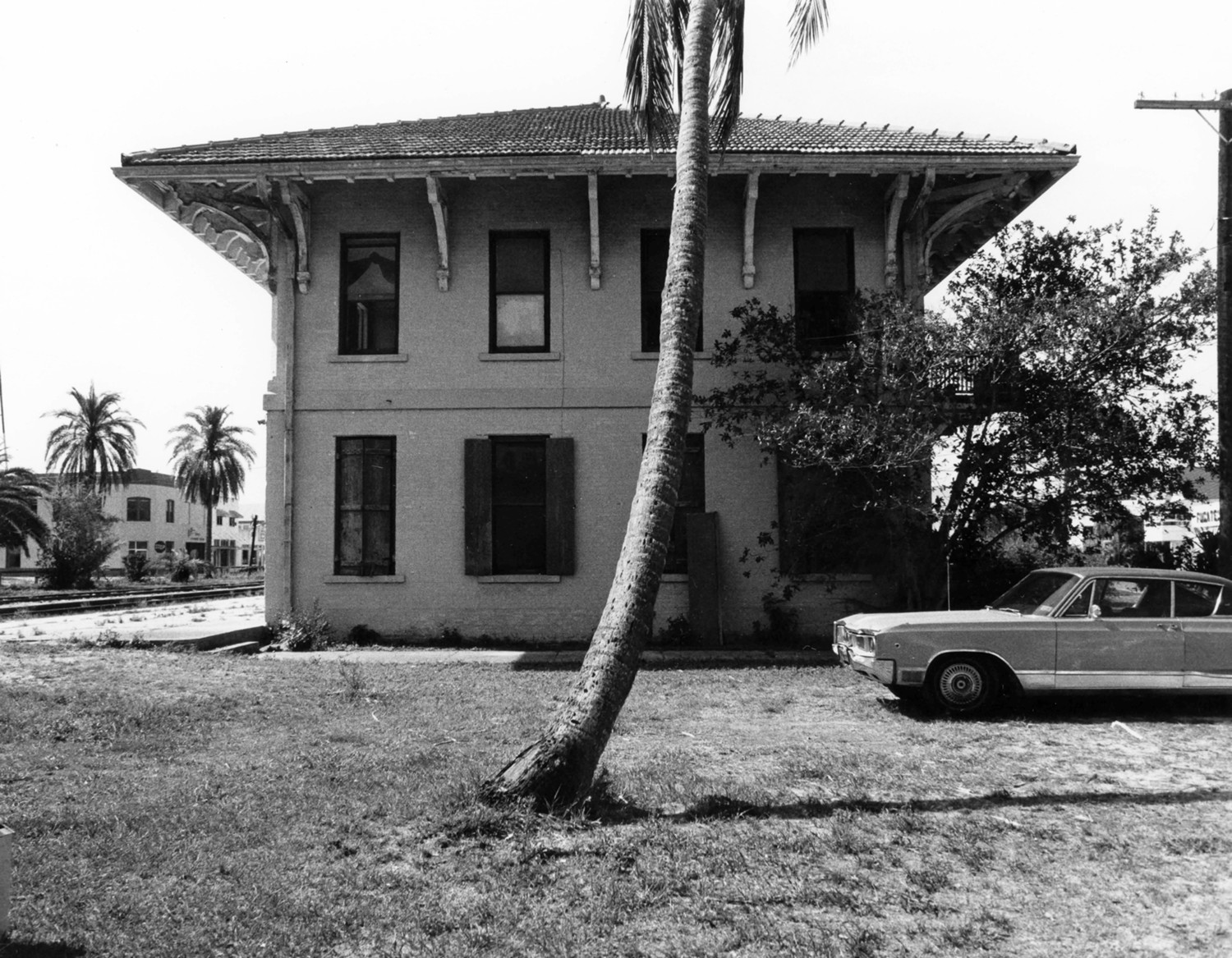 Charlotte Harbor and Northern Railway Depot, Boca Grande Florida North facade (1977)