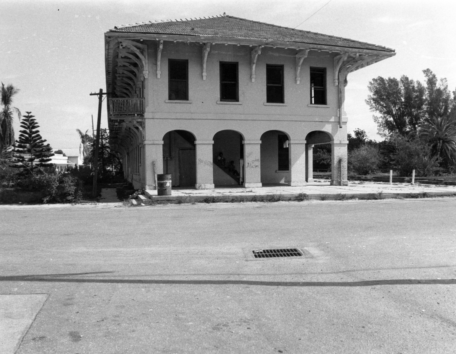 Charlotte Harbor and Northern Railway Depot, Boca Grande Florida South facade (1977)