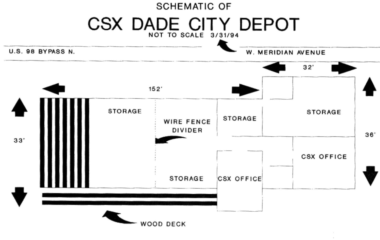 Dade City Atlantic Coast Line Railroad Depot, Dade City Florida Floor plans (1994)