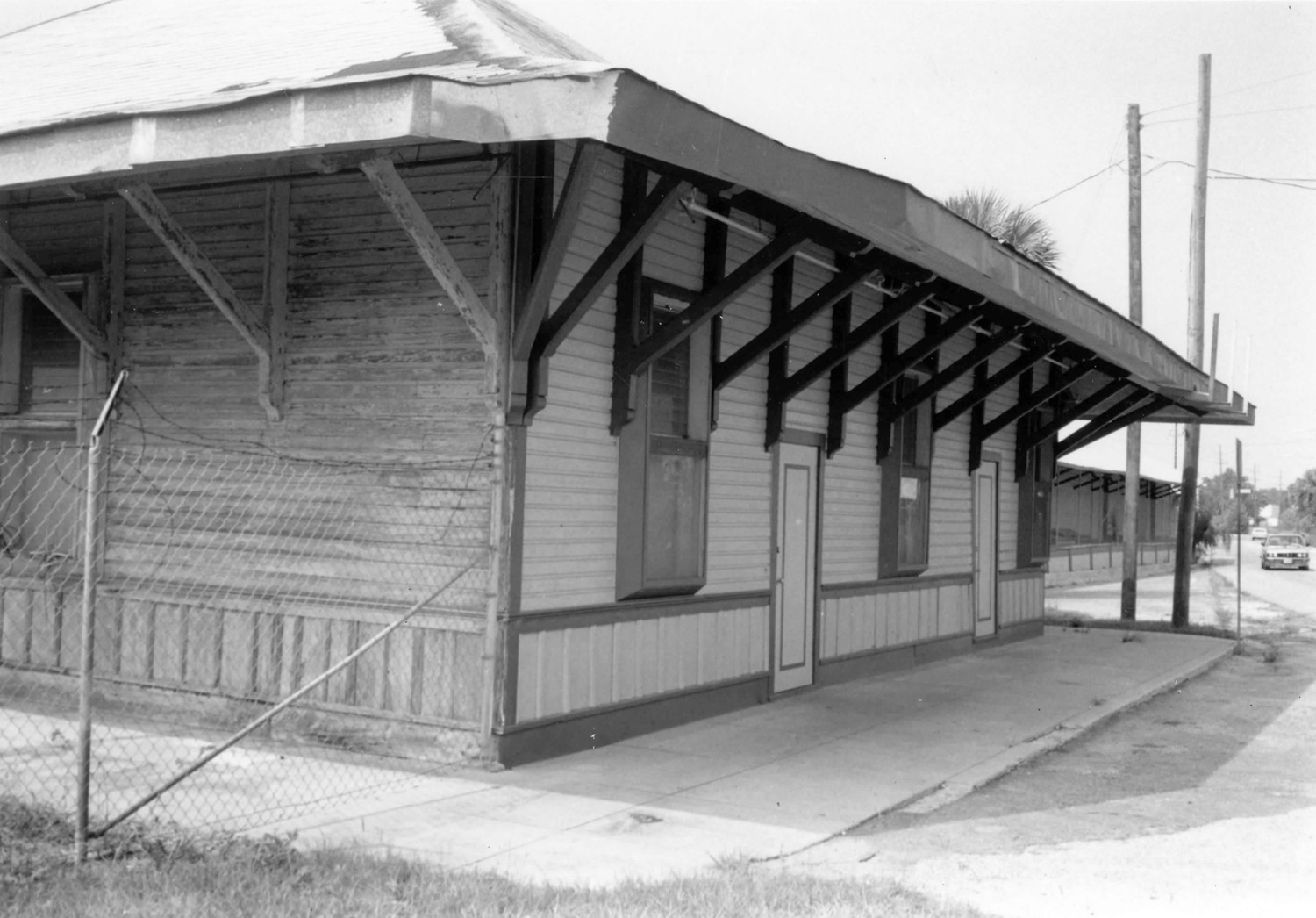 Old Gainesville Seaboard Airline Railroad Depot, Gainesville Florida Front (north) and side (east) facade (1995)