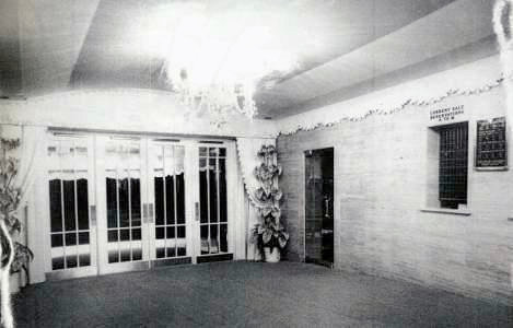 Coconut Grove Playhouse, Miami Florida Alfred Browning Parker's original design for the Coconut Grove Playhouse's entryway. The ticket booths are shown on the right side of the photograph. 