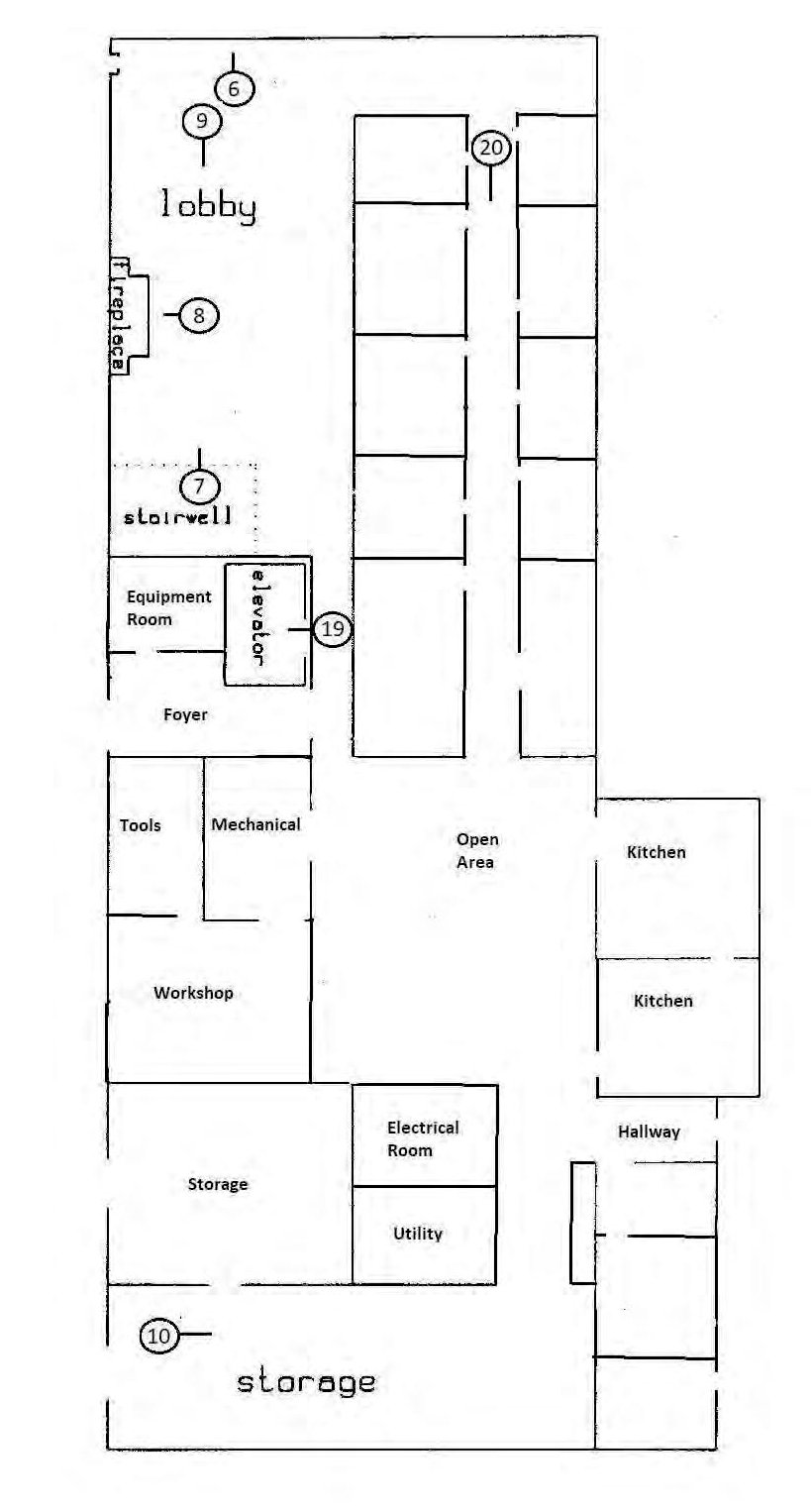 Hotel James, Palatka Florida Floor Plan First Floor (2019)