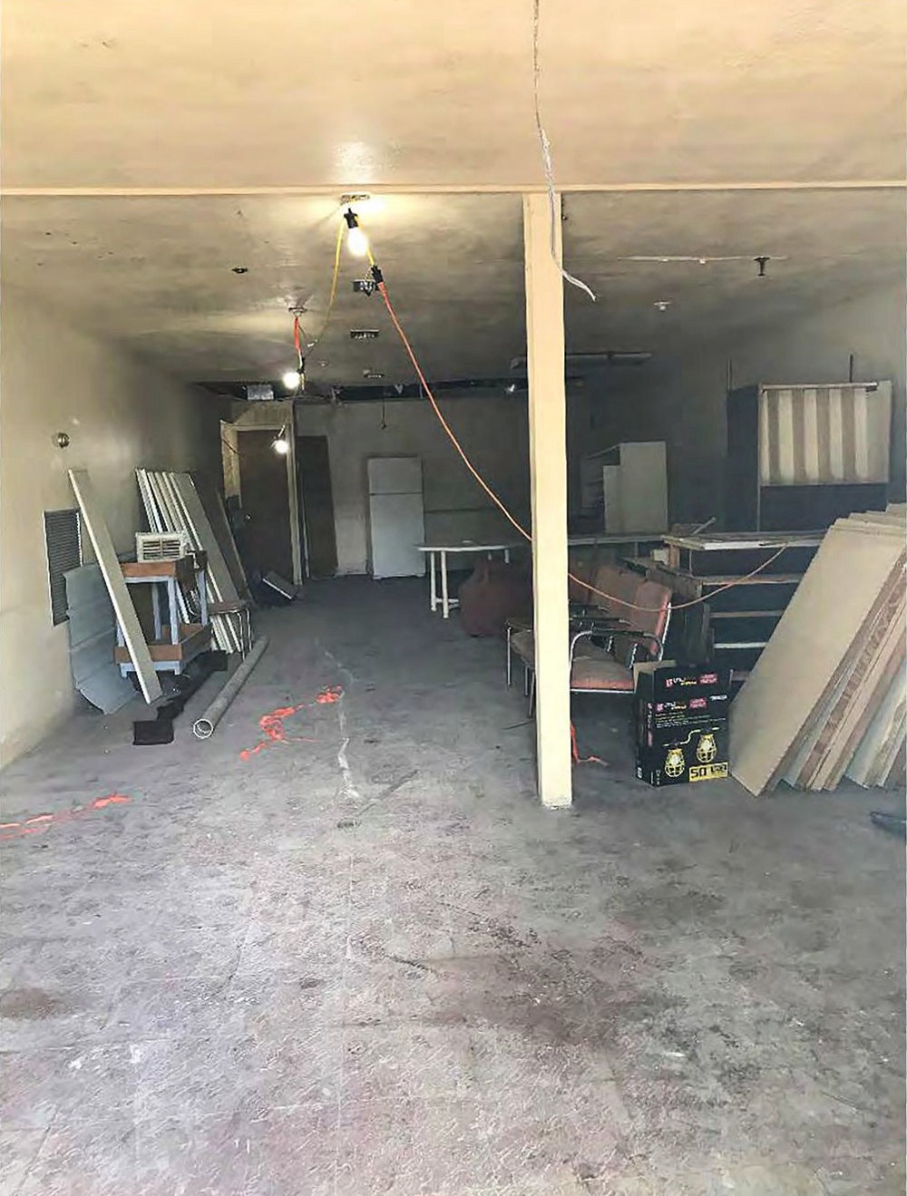 Hotel James, Palatka Florida Interior view of north end storage room (2019)