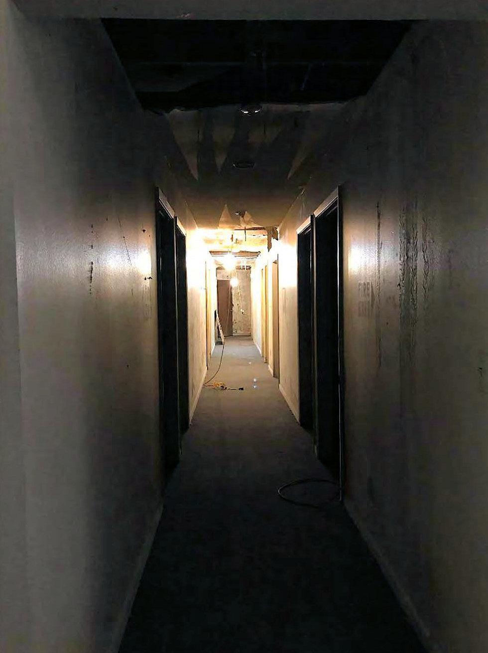 Hotel James, Palatka Florida Interior view of first floor southwest space (2019)