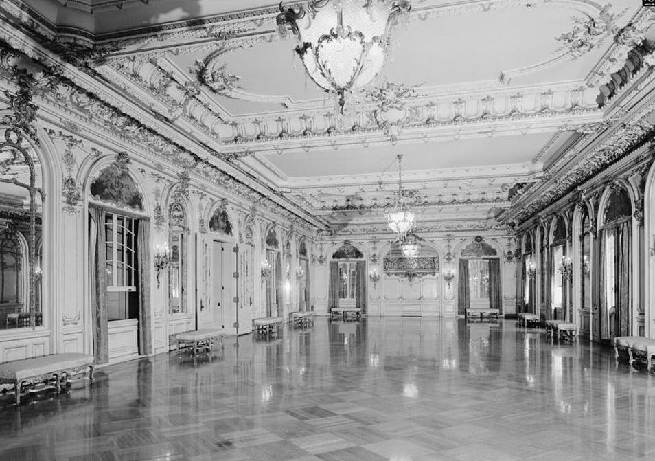 Henry Flagler Mansion - Whitehall, Palm Beach Florida BALLROOM, VIEW FROM SOUTH (1972)