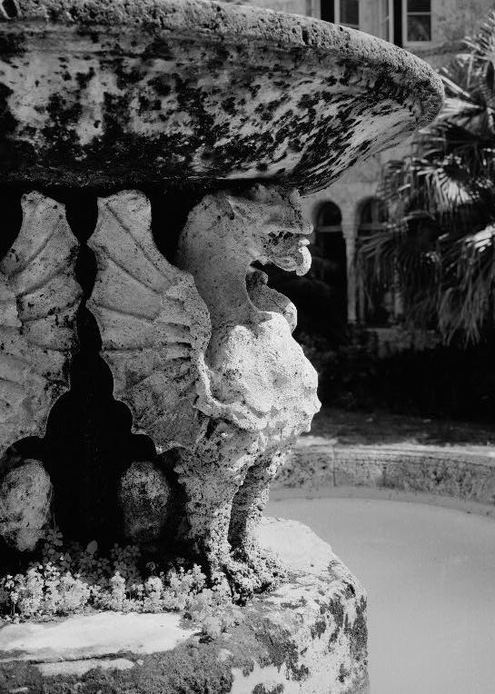 McAneeny-Howerdd House - Casa Delia Porta, Palm Beach Florida GRYPHON FOUNTAIN, PATIO (1972)