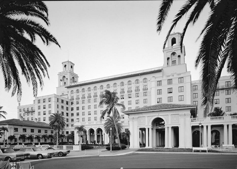 The Breakers Hotel, Palm Beach Florida 1972 VIEW FROM SOUTHWEST