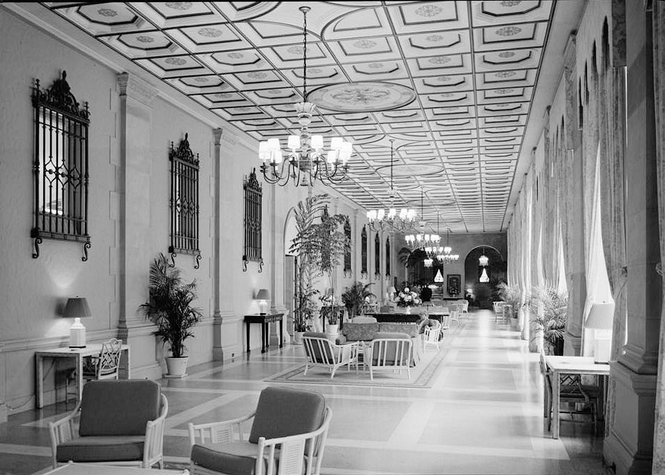 The Breakers Hotel, Palm Beach Florida 1972 SOUTH PROMENADE FROM EAST