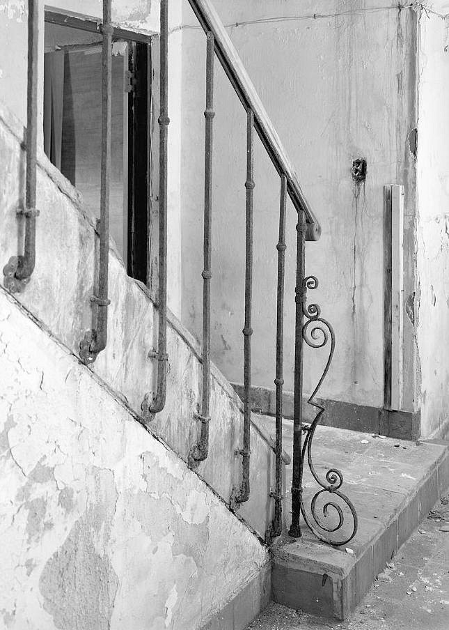 El Vernona-John Ringling Hotel, Sarasota Florida 1998 View of staircase in east section of El Vernona Hotel, detail of iron balustrade, facing southeast