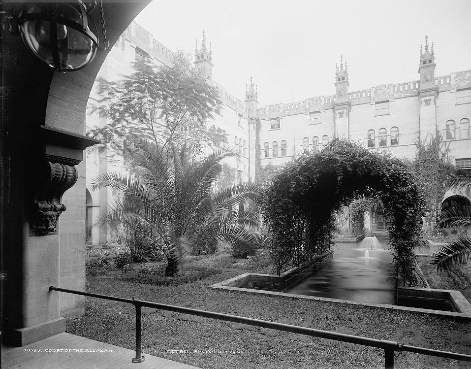 Alcazar Hotel, St Augustine Florida 1890s Court of the Hotel Alcazar