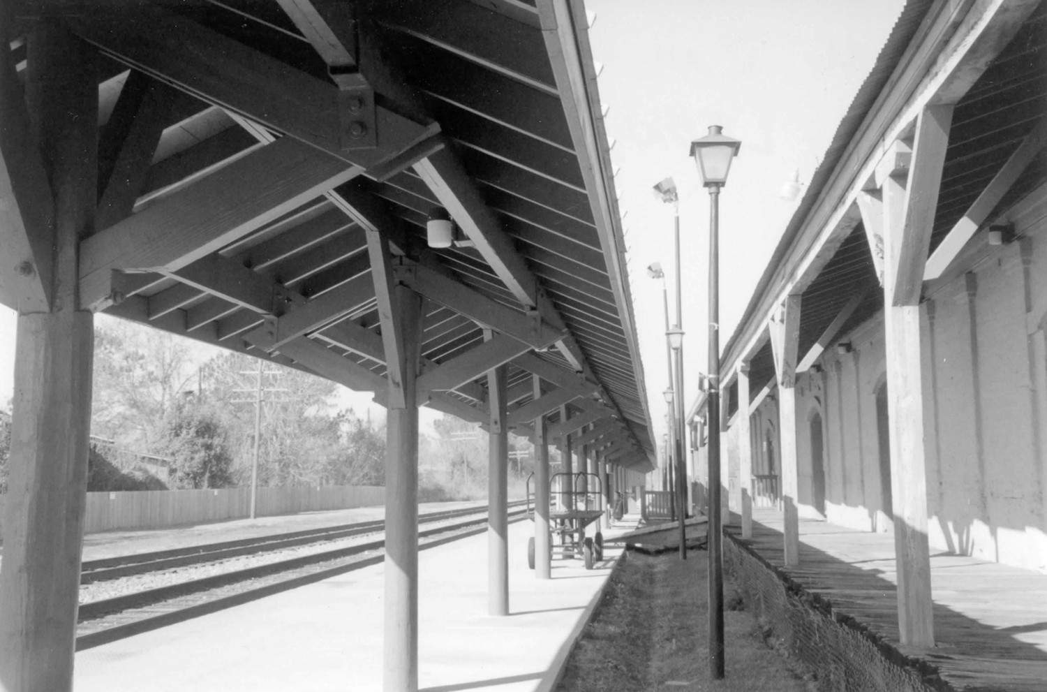 Jacksonville, Pensacola and Mobile Railroad Company Freight Depot, Tallahassee Florida New waiting platform (1997)