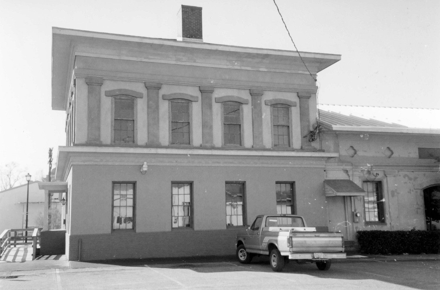 Jacksonville, Pensacola and Mobile Railroad Company Freight Depot, Tallahassee Florida North elevation, 1880 addition (1997)