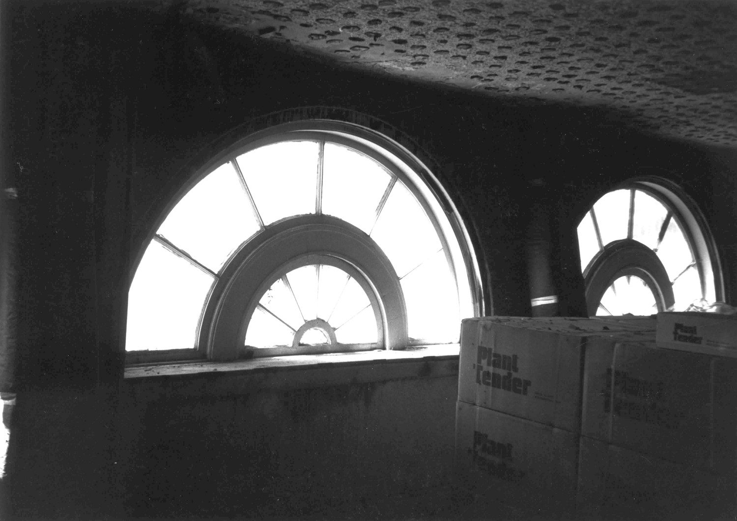 Floridan Hotel, Tampa Florida Interior view from mezzanine level infill, showing fanlight detail looking northwest (1995)