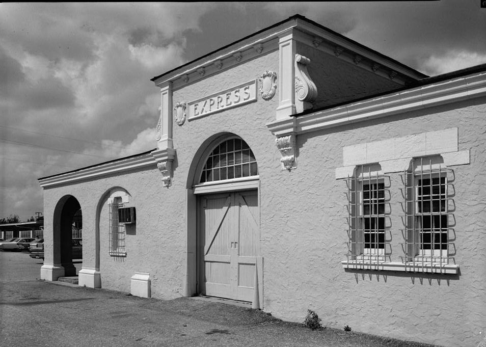 Seaboard Airline Railway Station, West Palm Beach Florida 1972  EAST (FRONT) EXPRESS ENTRANCE