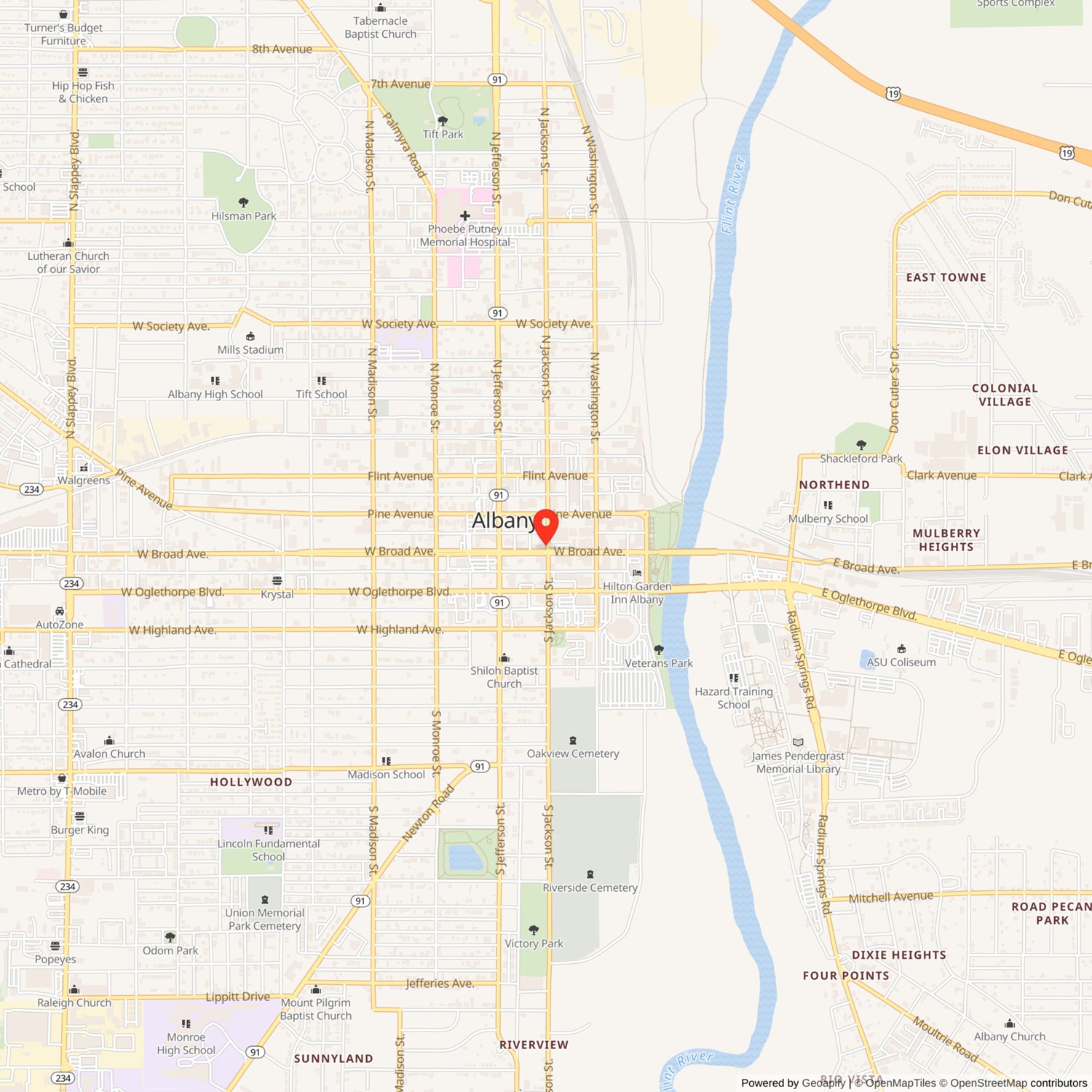 Albany Theatre Location Map