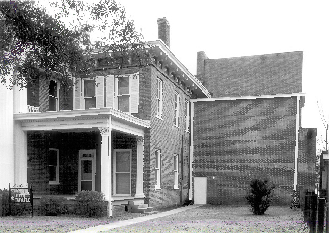 Davis House - Albany Little Theatre, Albany Georgia 1979 West side, showing theater addition to rear