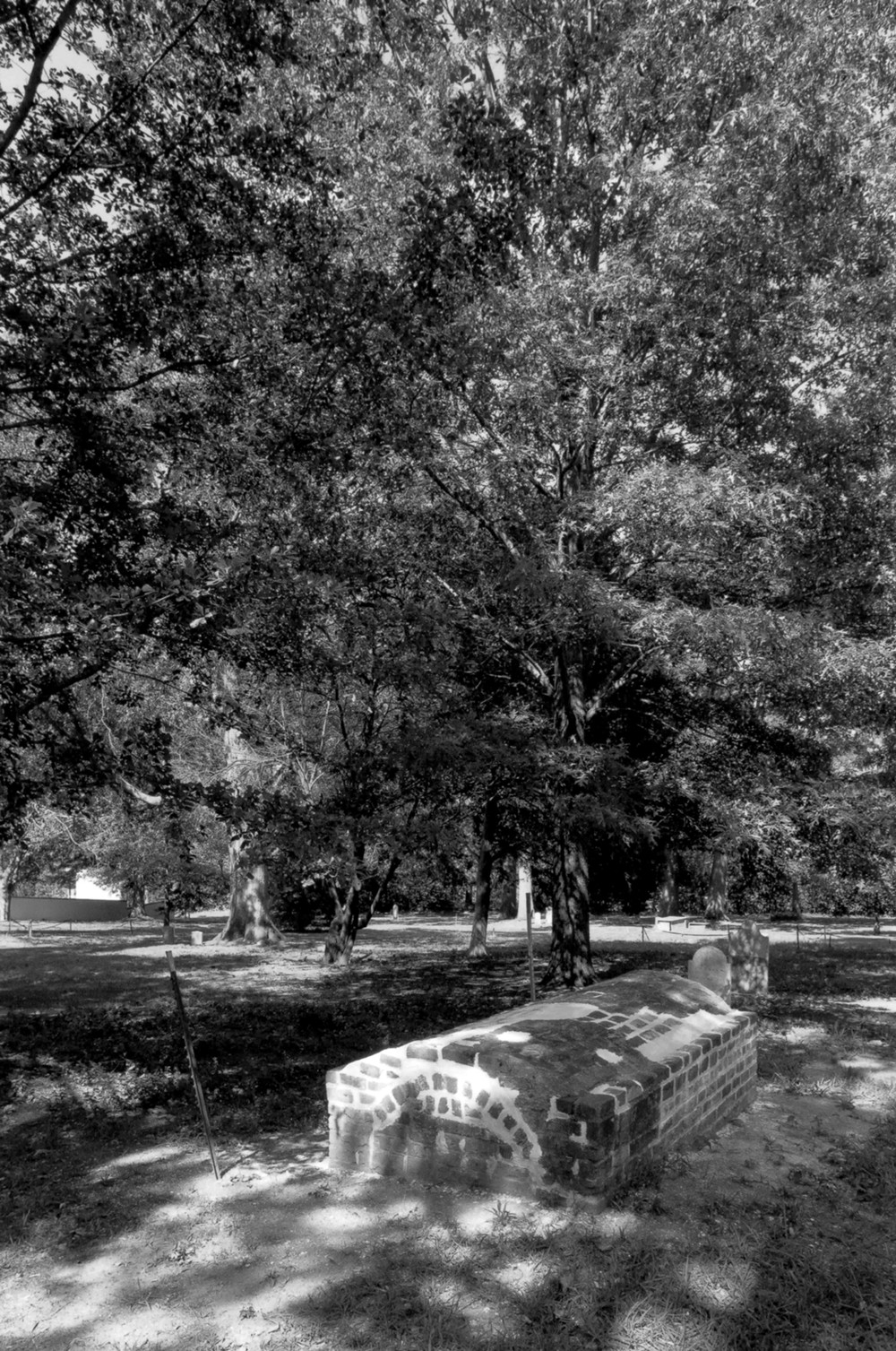 Jackson Street Cemetery, Athens Georgia View of brick vault looking northeast (2008)
