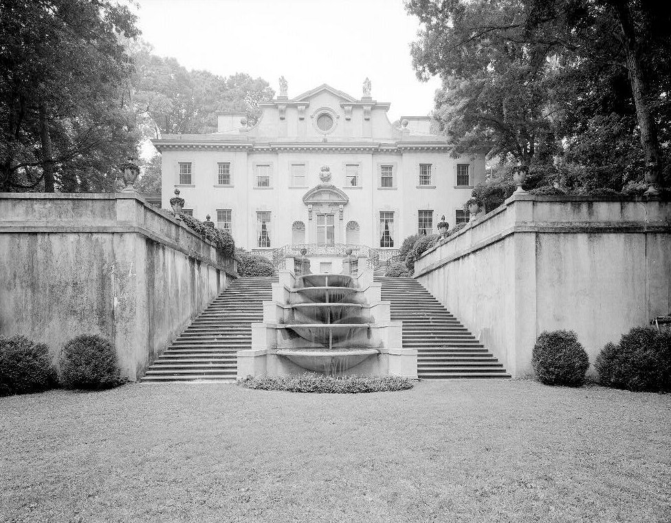 Swan House - Atlanta Historical Society, Atlanta Georgia View of Rear (1980)