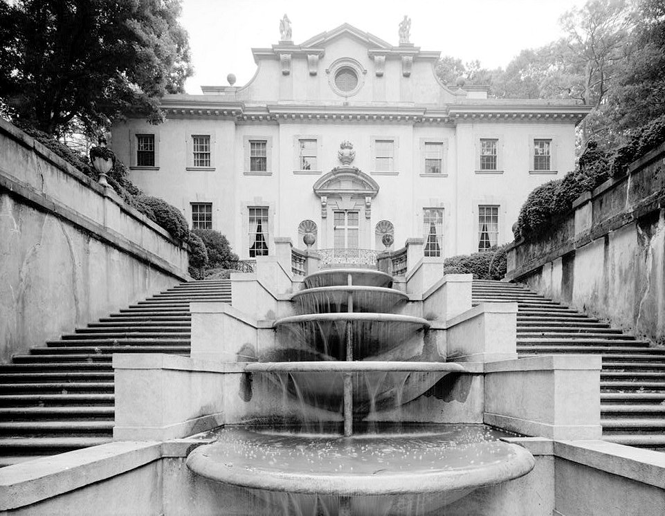 Swan House - Atlanta Historical Society, Atlanta Georgia View of Rear (1980)