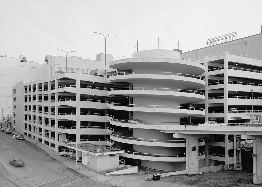 Rich's Downtown Department Store, Atlanta Georgia 1994 View of northwest corner of parking deck, from northwest looking southeast.