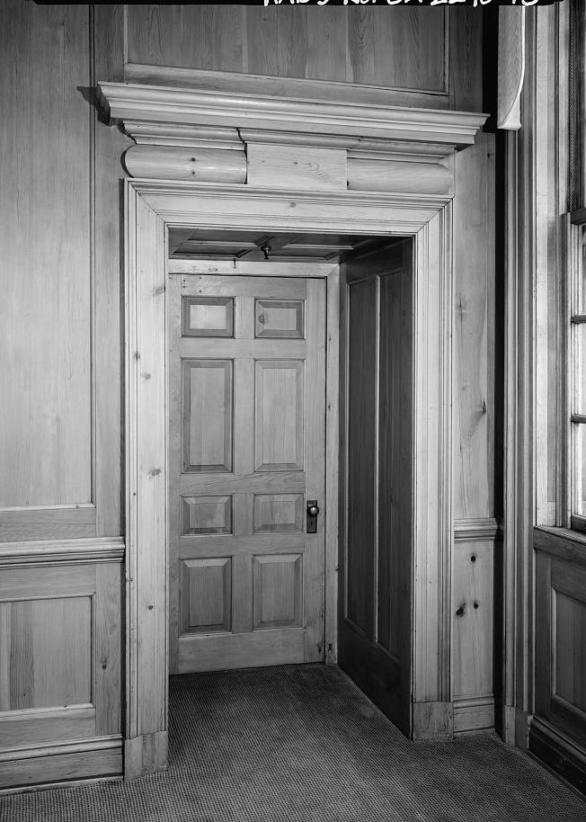 Rich's Downtown Department Store, Atlanta Georgia 1994  Interior view of executive office on 5th floor in 1924 store, oak paneling and doorway molding.
