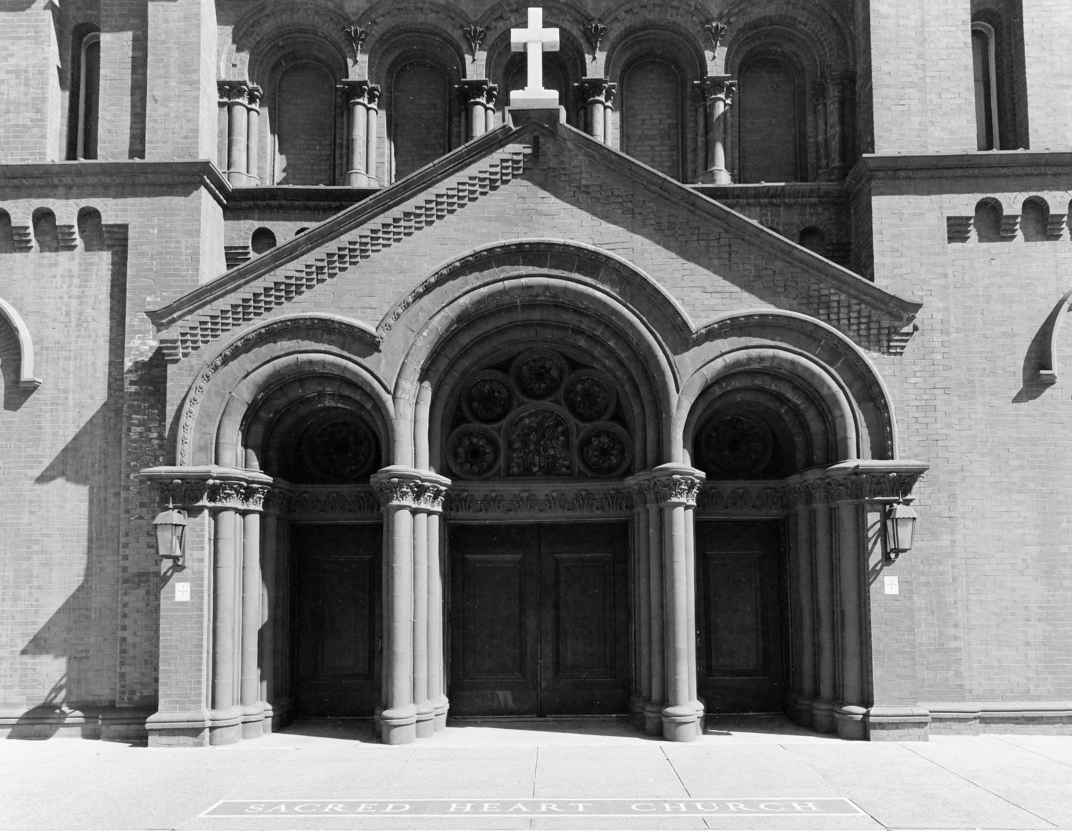 Church of the Sacred Heart of Jesus, Atlanta Georgia Entrance, west facade (1975)