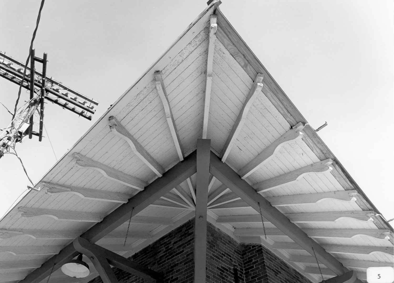 Barnesville Depot, Barnesville Georgia Soffit detail and rafters (1985)